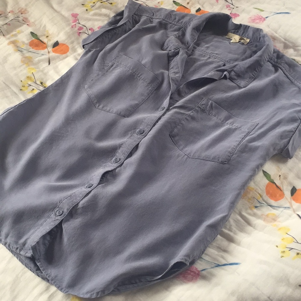 Cloth & Stone Gray Button Down Shirt